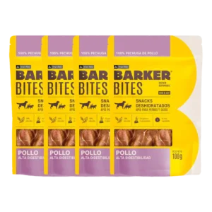 Snack Perro Bites Pollo Barker 100gr PACK x4
