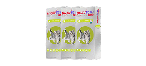 Bravecto Plus Gato 112.5MG De 1.2KG a 2.8KG – 1 Tableta Pack x3